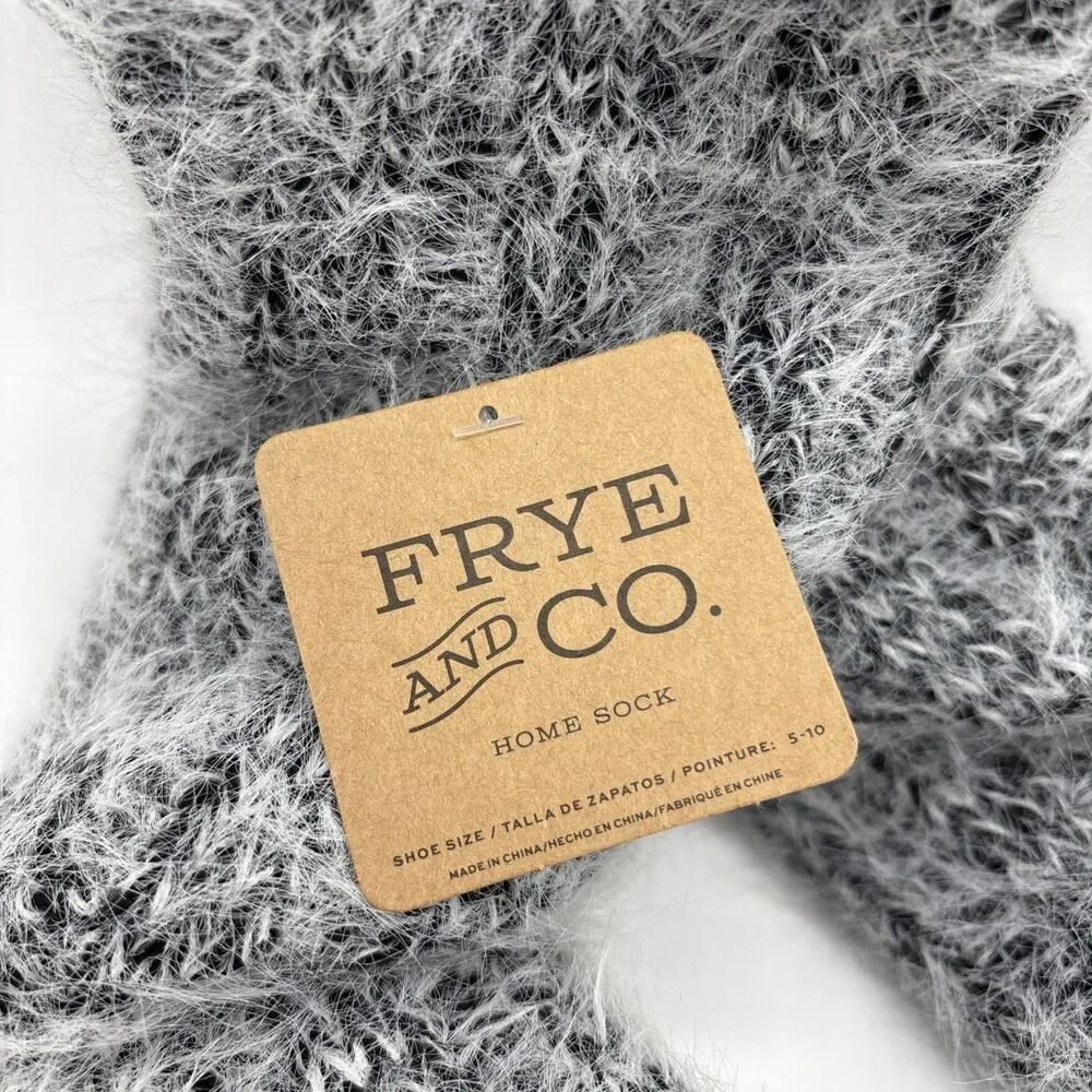 Frye and Co Home Socks Womens Size 5 - 10 Ash Gray Soft Cozy Lounge